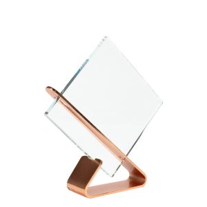 Trofeo Galvano Encobrizado de Cristal "Claim"