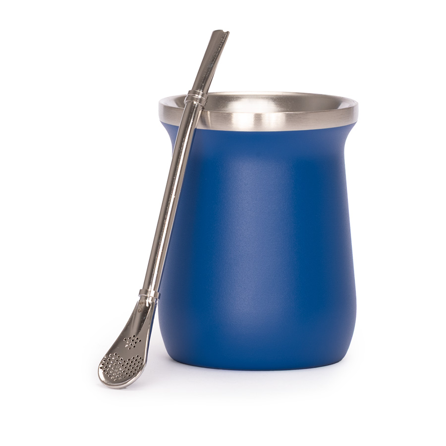 Vaso Térmico metálico "MATE" 300ml. con Bombilla - Imagen 12
