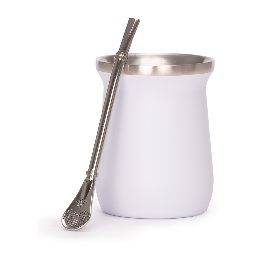Vaso Térmico metálico "MATE" 300ml. con Bombilla - Imagen 3