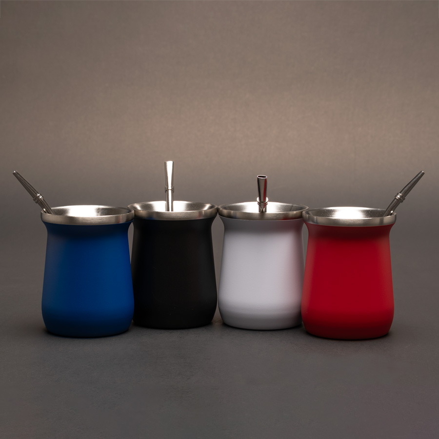 Vaso Térmico metálico "MATE" 300ml. con Bombilla - Imagen 17