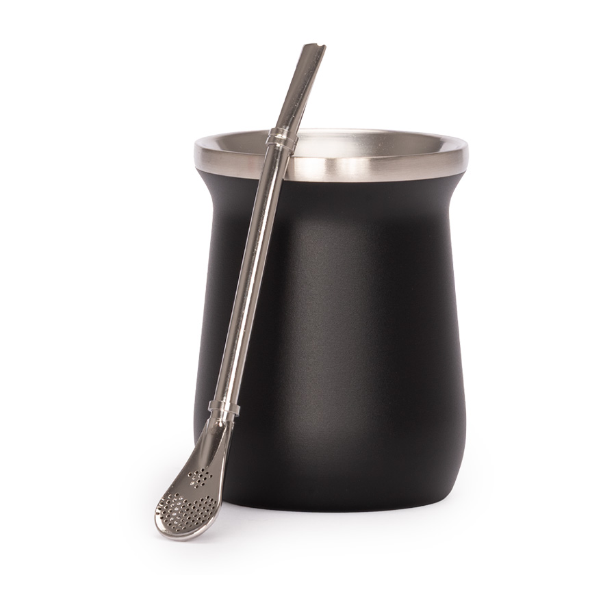 Vaso Térmico metálico "MATE" 300ml. con Bombilla - Imagen 9