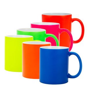 Tazón Cerámico 330cc Fluorescente Sublimación