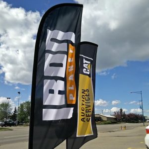 BANDERA PUBLICITARIA CON MASTIL CURVO 220*70 CMS