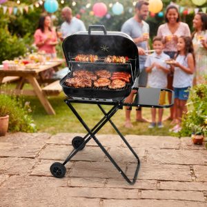 Parrilla plegable con Ruedas