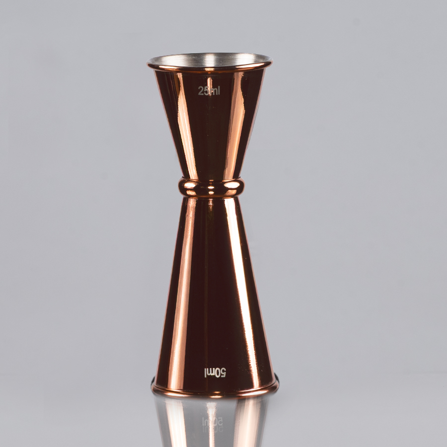 Mixer dosificador de tragos "Jigger" doble, encobrizado 25/50ml - Imagen 3