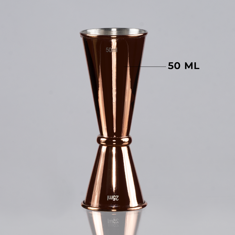 Mixer dosificador de tragos "Jigger" doble, encobrizado 25/50ml - Imagen 5
