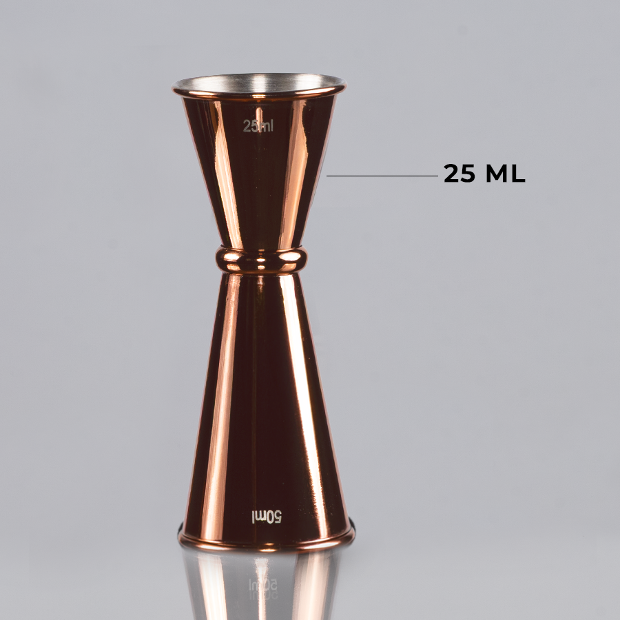 Mixer dosificador de tragos "Jigger" doble, encobrizado 25/50ml - Imagen 6